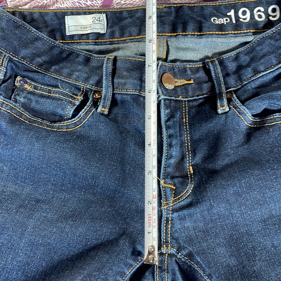 Gap 1969 curvy bootcut dark wash jeans sz 24r - Picture 6 of 10